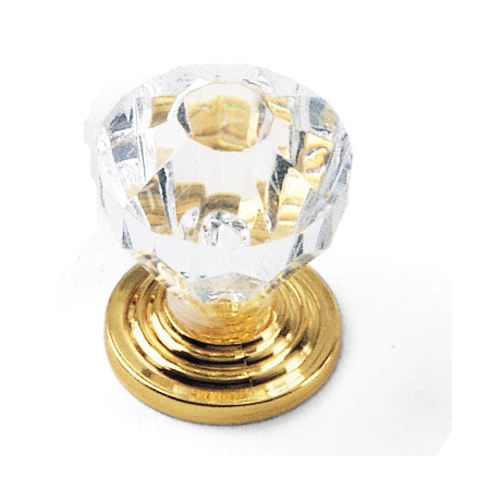 Laurey 1" Acrystal Knob, Acrylic w/ Brass Base 82004